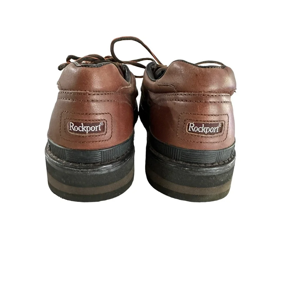 Rockport Vibram Men's Shoes 10 W  Brown Leather‎ Rugged Oxford Gore-Tex M9021